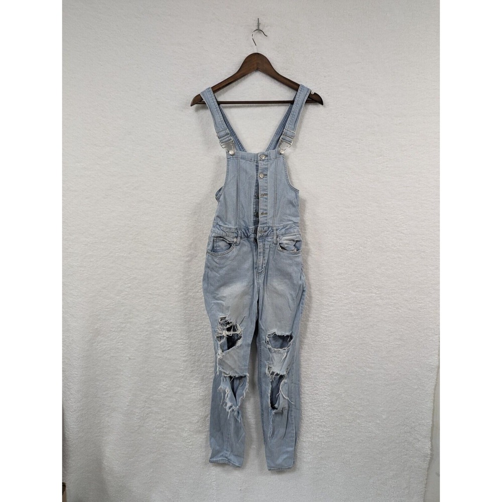 Womens Vanilla Star‎ Distressed Overalls Denim Blue Size 5